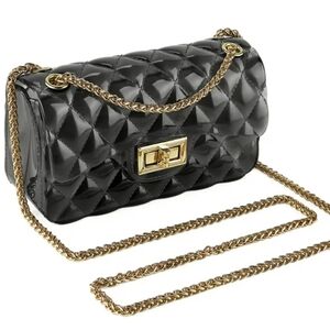 Women Jelly Shoulder Handbags, Mini  PVC Clutch Purse